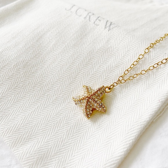 Jcrew Gold Starfish Necklace